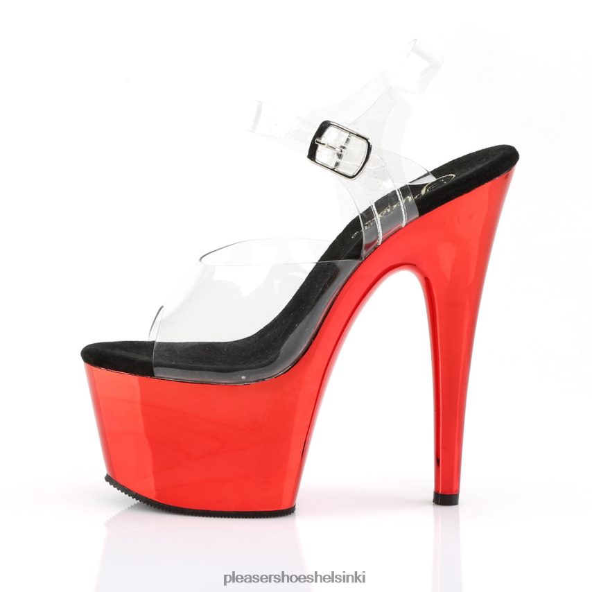 adore-708 0J06FH121 kirkas/punainen kromi Pleaser Shoes