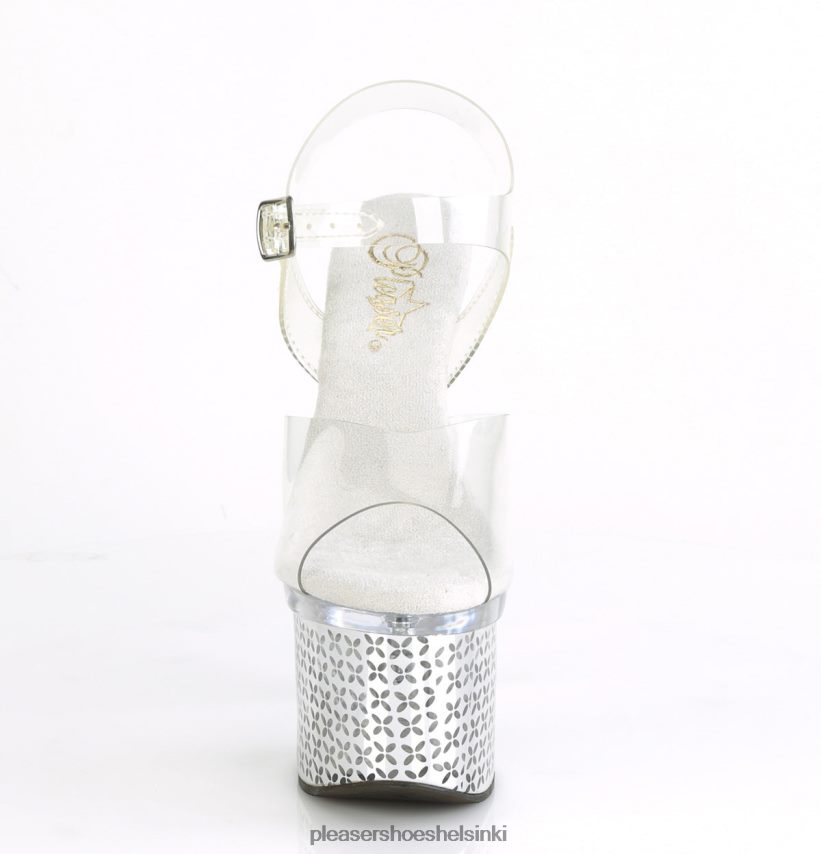 Diskoliitti-708flp 0J06FH210 kirkas/hopea kromi Pleaser Shoes