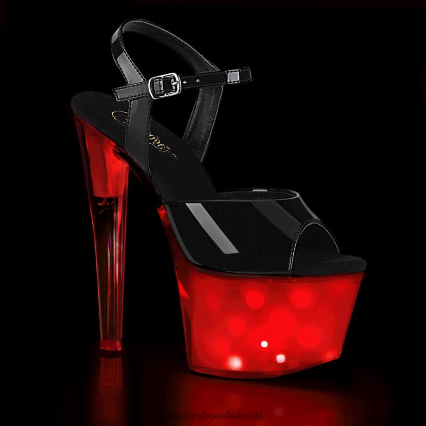 Diskoliitti-709 0J06FH195 musta valkoinen Pleaser Shoes