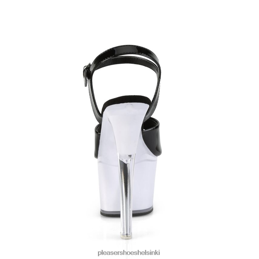 Diskoliitti-709 0J06FH195 musta valkoinen Pleaser Shoes