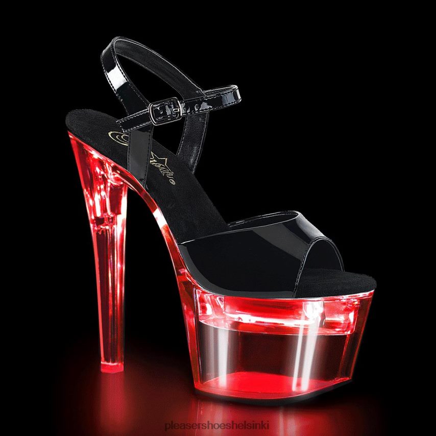 flashdance-709 0J06FH193 musta/kirkas Pleaser Shoes