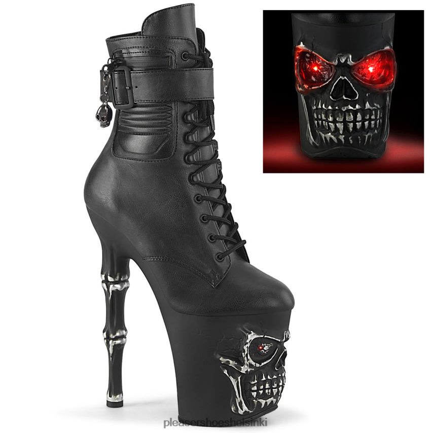 rapture-1020str-lt 0J06FH182 musta keinonahka/musta Pleaser Shoes