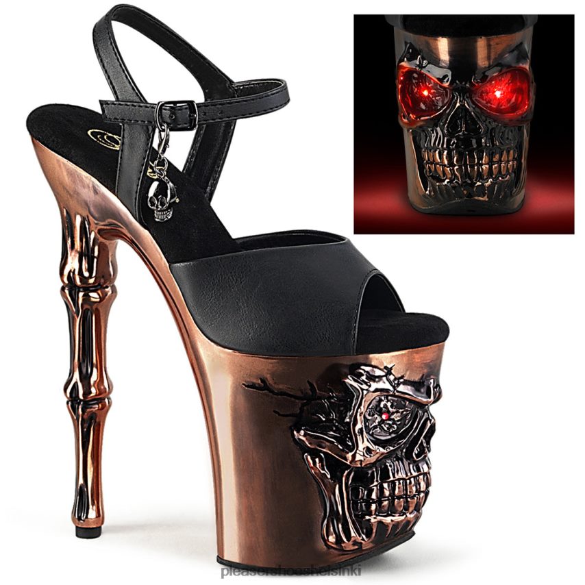 rapture-809-lt 0J06FH198 musta keinonahka/ruskea Pleaser Shoes