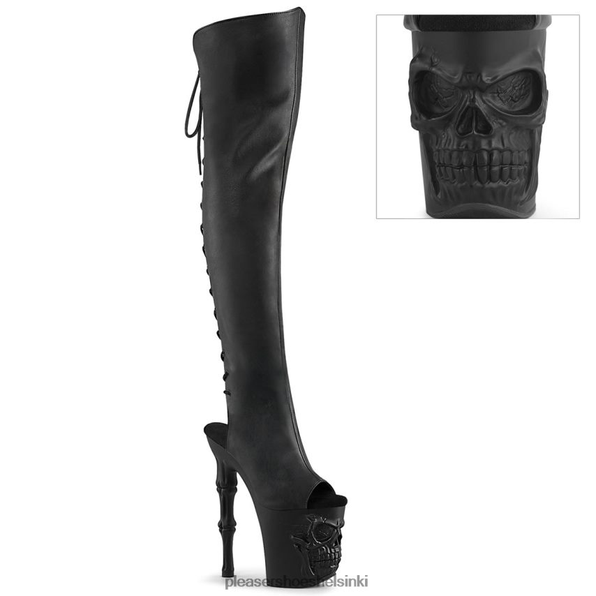 tempaus-3019 0J06FH207 musta keinonahka/musta Pleaser Shoes