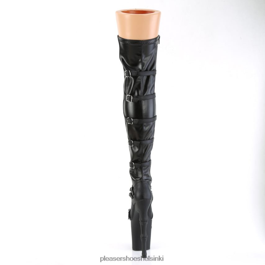 tempaus-3045 0J06FH206 musta keinonahka/musta Pleaser Shoes