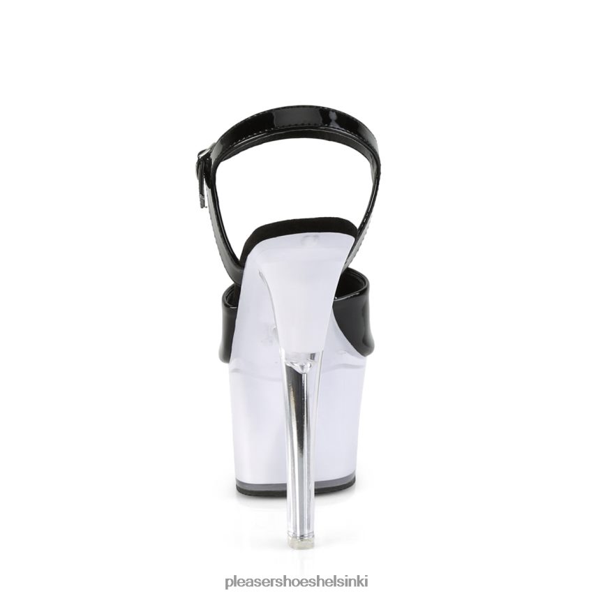 valaisin-709 0J06FH203 musta valkoinen Pleaser Shoes