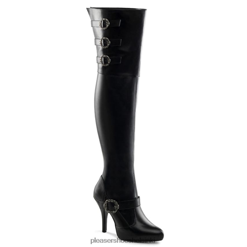 diva-3006x 0J06FH454 musta keinonahka Pleaser Shoes