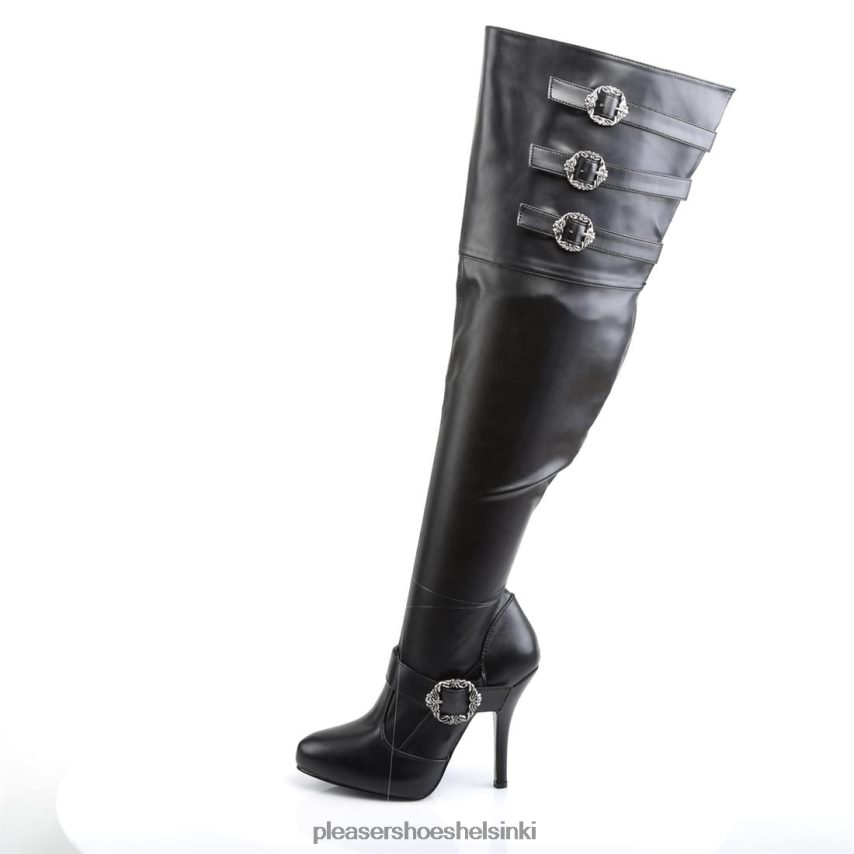 diva-3006x 0J06FH454 musta keinonahka Pleaser Shoes