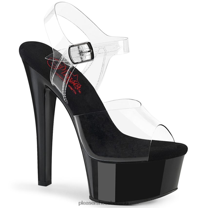 gleam-608 0J06FH408 kirkas/musta Pleaser Shoes
