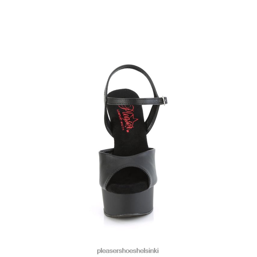 jännittää-609 0J06FH402 musta keinonahka/musta Pleaser Shoes