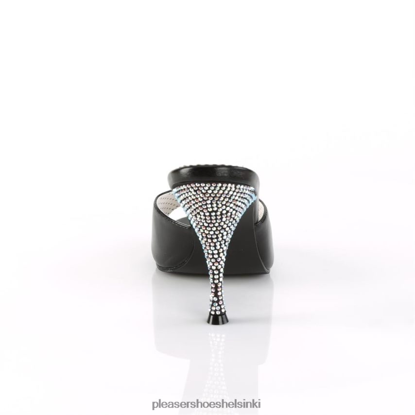 Monroe-05 0J06FH520 musta keinonahka Pleaser Shoes