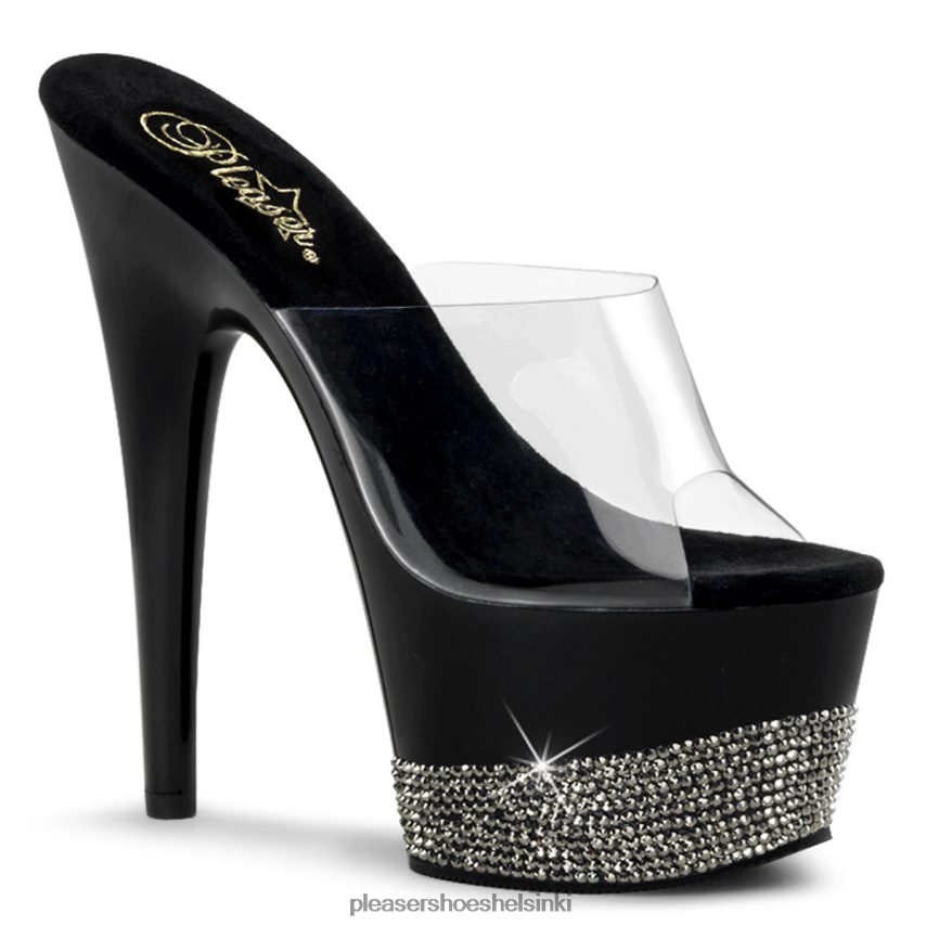 adore-701-3 0J06FH272 kirkas/musta Pleaser Shoes