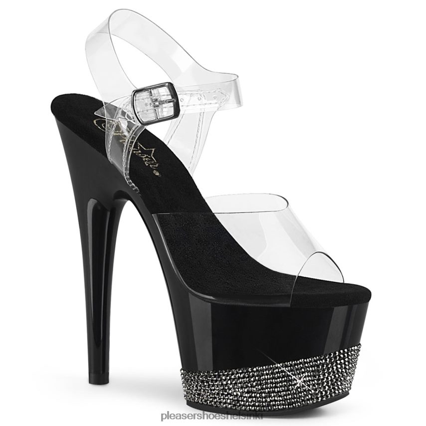adore-708-3 0J06FH484 kirkas/musta Pleaser Shoes