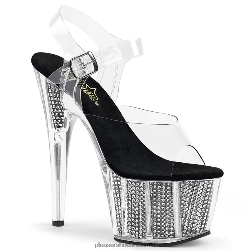 adore-708srs 0J06FH269 kirkas/musta Pleaser Shoes