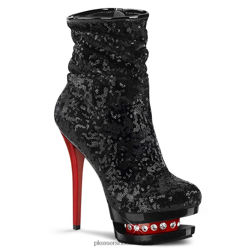 blondie-r-1009 0J06FH294 musta punainen Pleaser Shoes