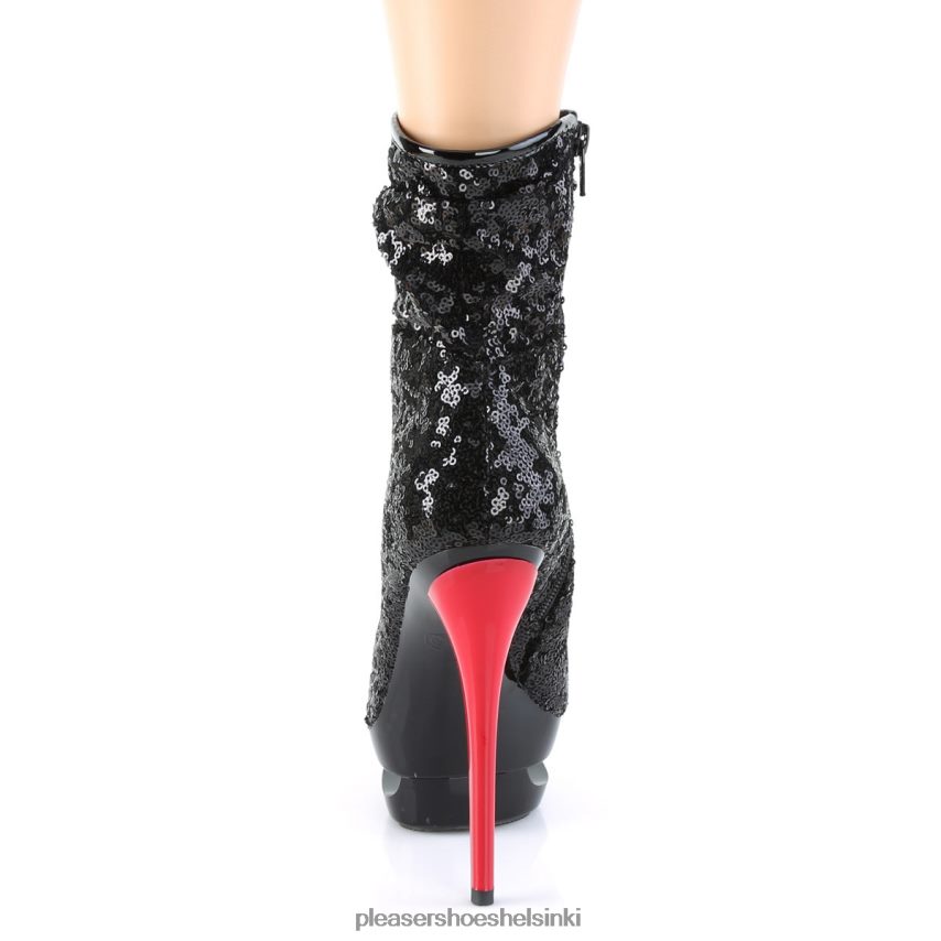 blondie-r-1009 0J06FH294 musta punainen Pleaser Shoes