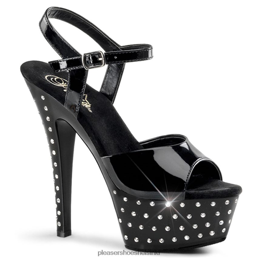 tähtipöly-609 0J06FH519 musta Pleaser Shoes