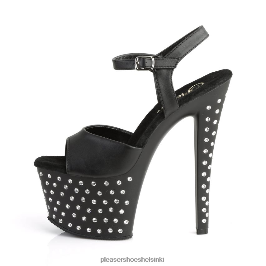 tähtipöly-709 0J06FH526 musta keinonahka/musta Pleaser Shoes
